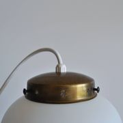 Scandinavian Art Deco Opaline Glass Pendant Lamp, 1930-40s