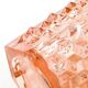 Studs vase, modernism, rose glass, Ząbkowice, Poland, 1970s