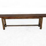 Farm table set and its 2 benches