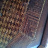 Wood and glass serving tray