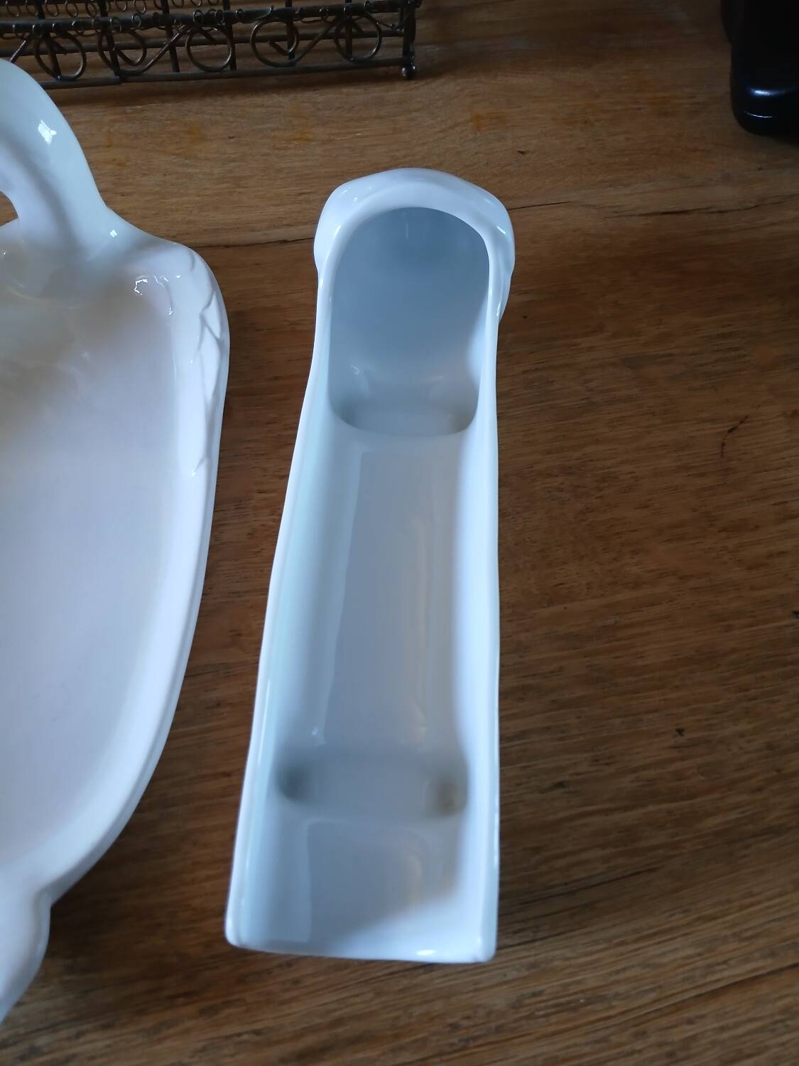 3 antique white porcelain dishes
