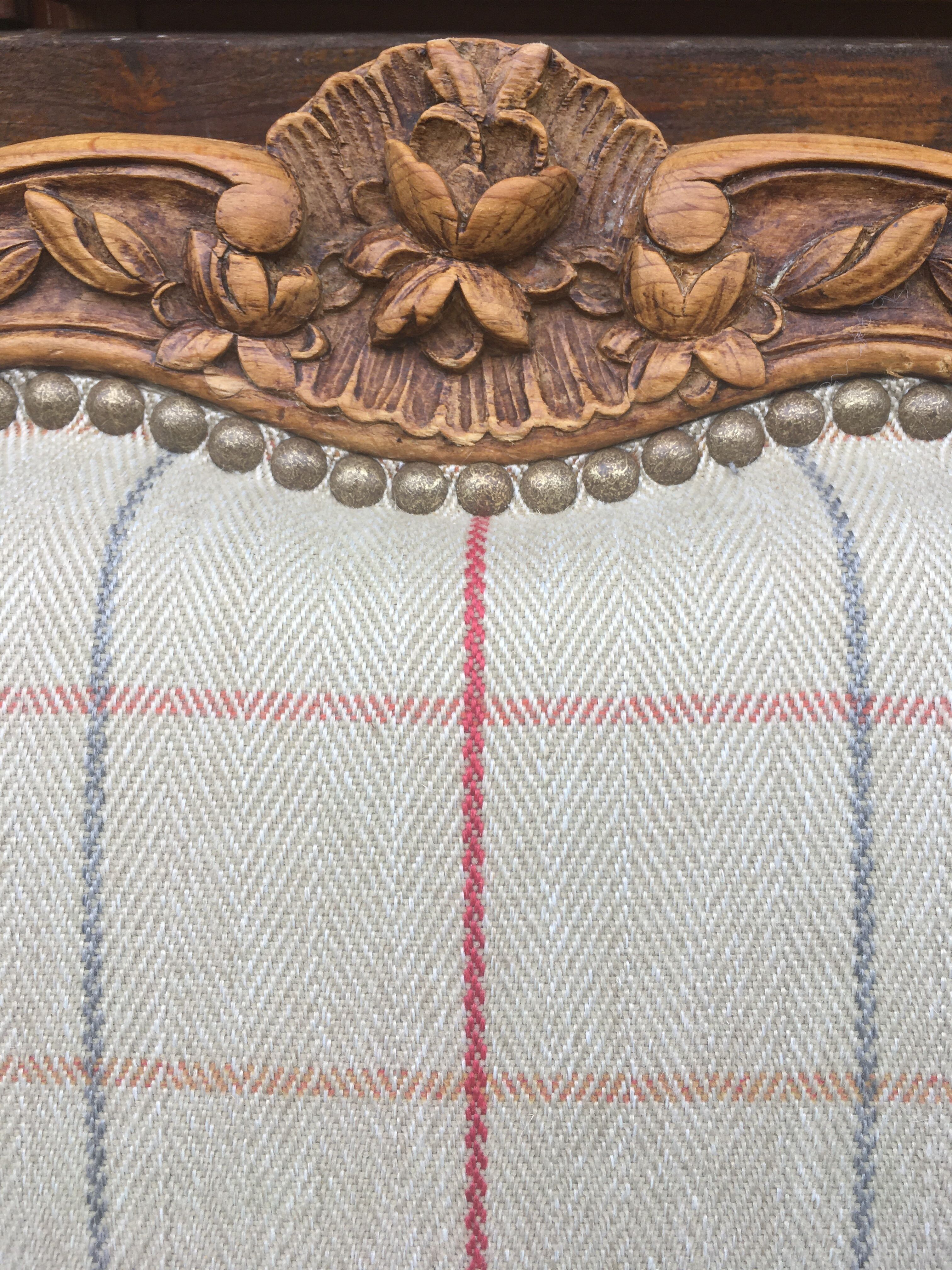 Pair of re-tapised Louis XV convertible chairs