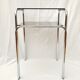 Console design 70 métal chromé verre fumé