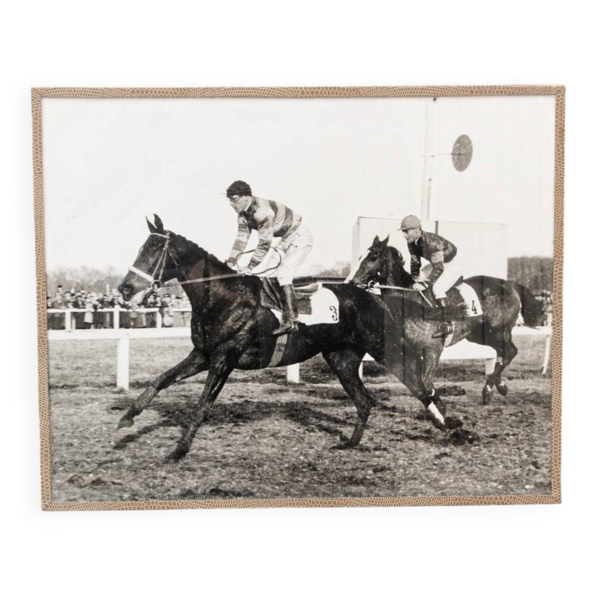 Equestrian photo, racecourse, 1940s