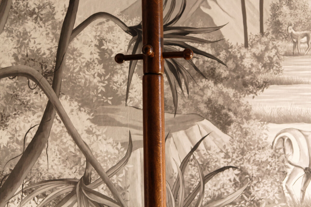 Parrot, wooden coat rack, 70s