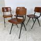 Ensemble de 4 chaises industrielles du milieu du siècle de Marko