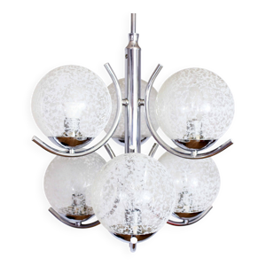 Lustre en verre et métal