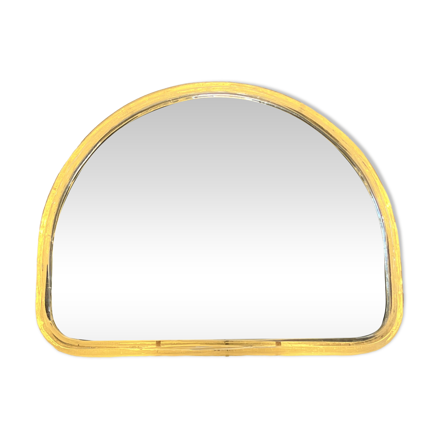 Miroir Hillebrand vintage demi-rond avec éclairage