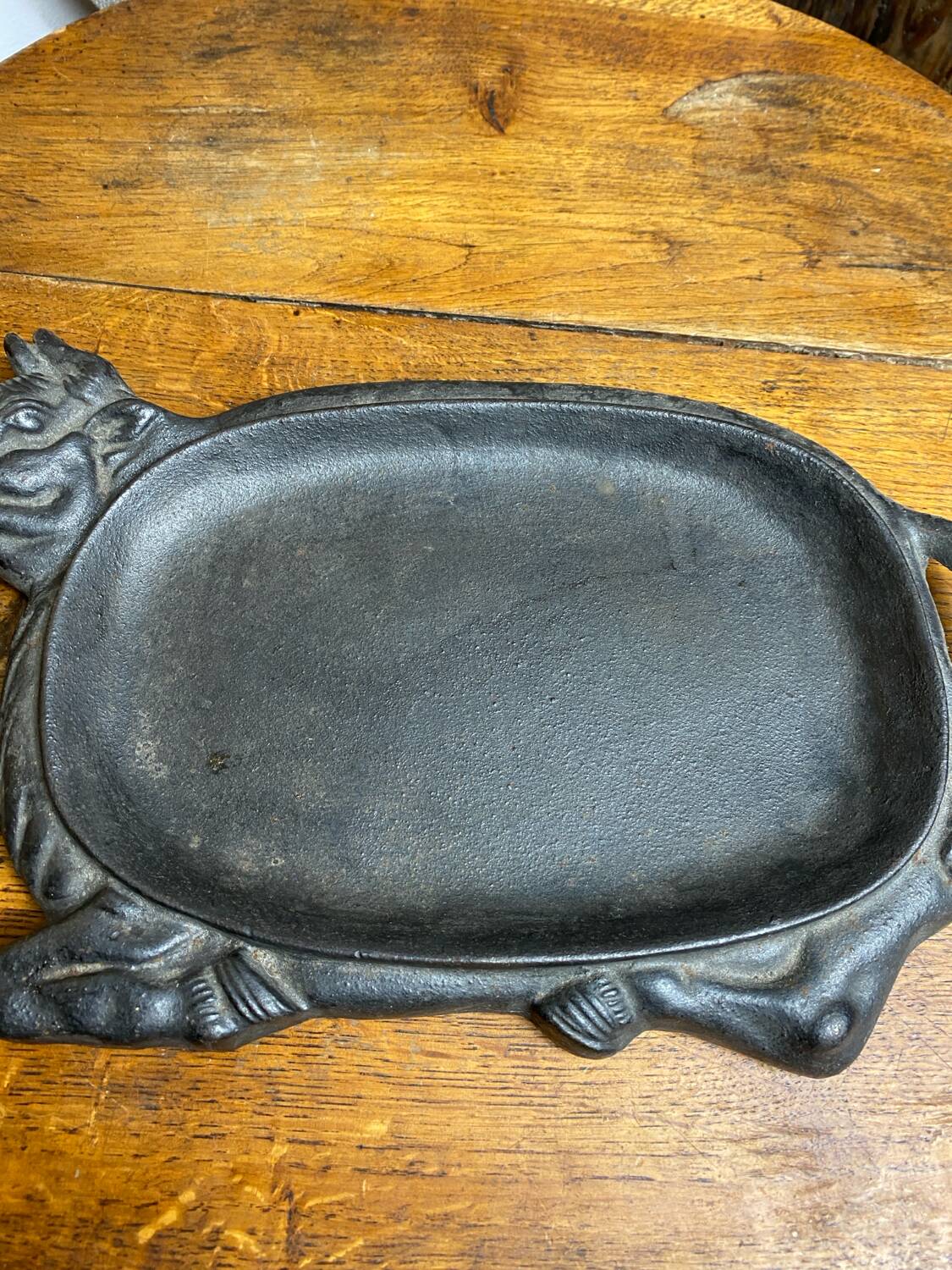 Antique cast iron meat plate
