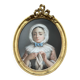 Portrait of a young girl in pastel from the 19th century.