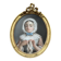 Portrait of a young girl in pastel from the 19th century.