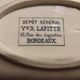 Beautiful large vintage French serving plate by R. Lafitte. General Depot, Terre de Fer, Salins.