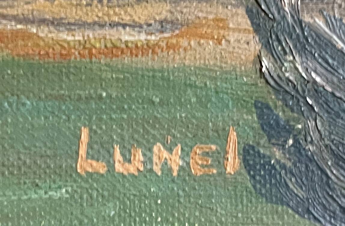 Tableau HST "Olive Trees" South of France signed Lunel