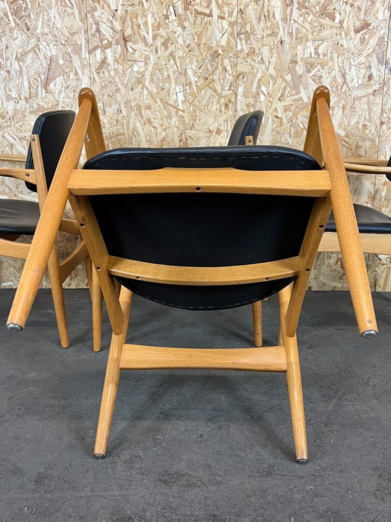 4 60s 70s chaise de salle à manger design danois chêne Danemark
