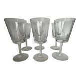 6 verres anciens à  porto en cristal taillé