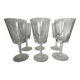 6 old cut crystal port glasses