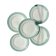 5 small vintage French porcelain plates, white and green, Céranord