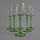 Set of six vintage stemmed glasses, 1960s.