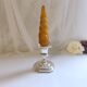Candle holder on silver metal base Regency Style 20th West Germany