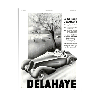 Affiche vintage années 30 Delahaye