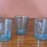 Trois verres gobelet verre soufflé