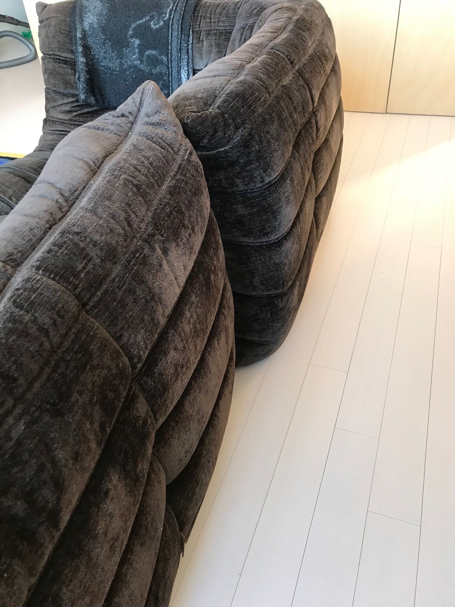 Togo in brown velvet by Michel Ducaroy for Ligne Roset 70s