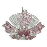 Vintage Murano glass ceiling lamp pink