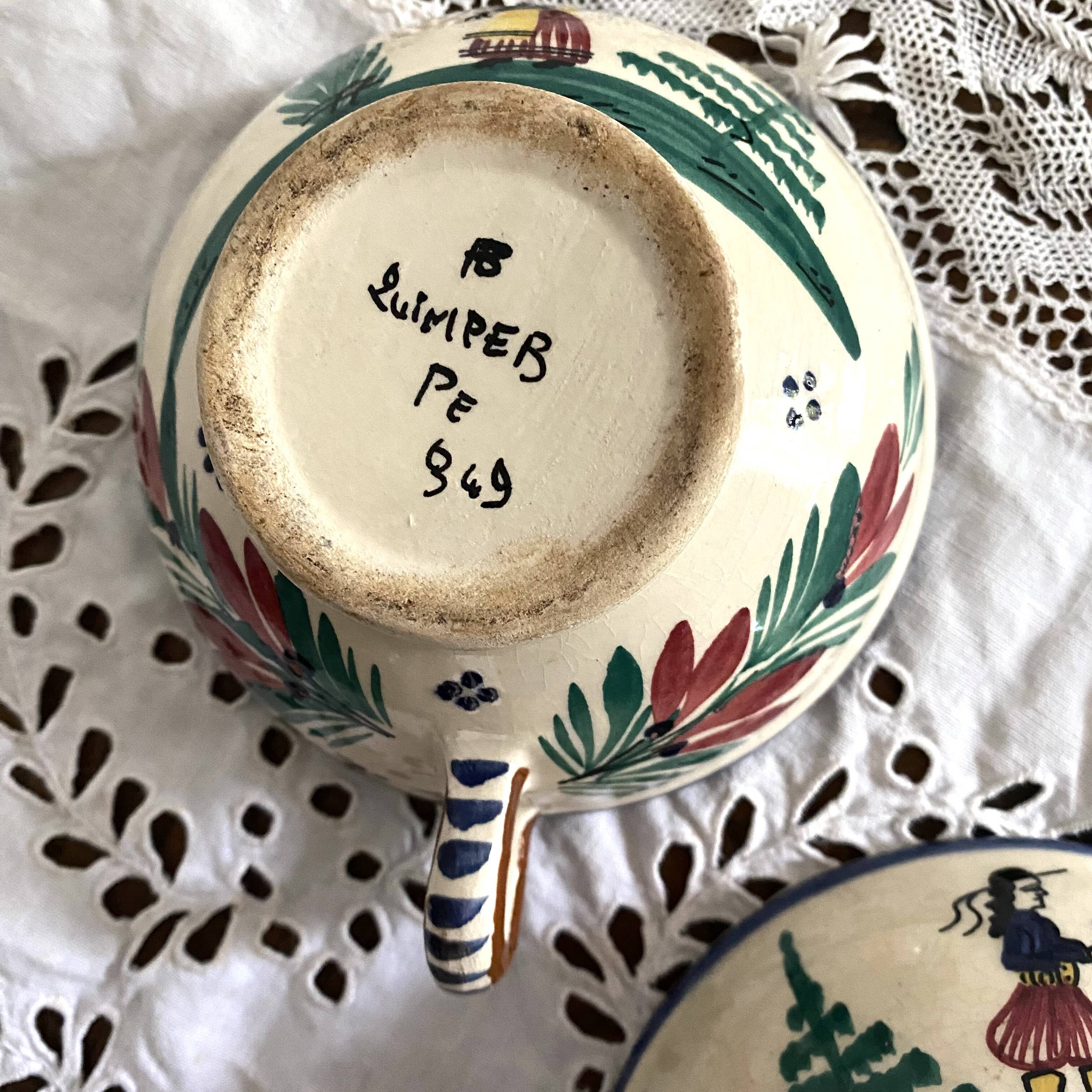 Quimper cider cups or bowls