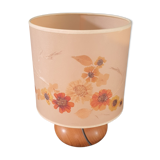 Table lamp bedside wood and vintage nature signed 1970