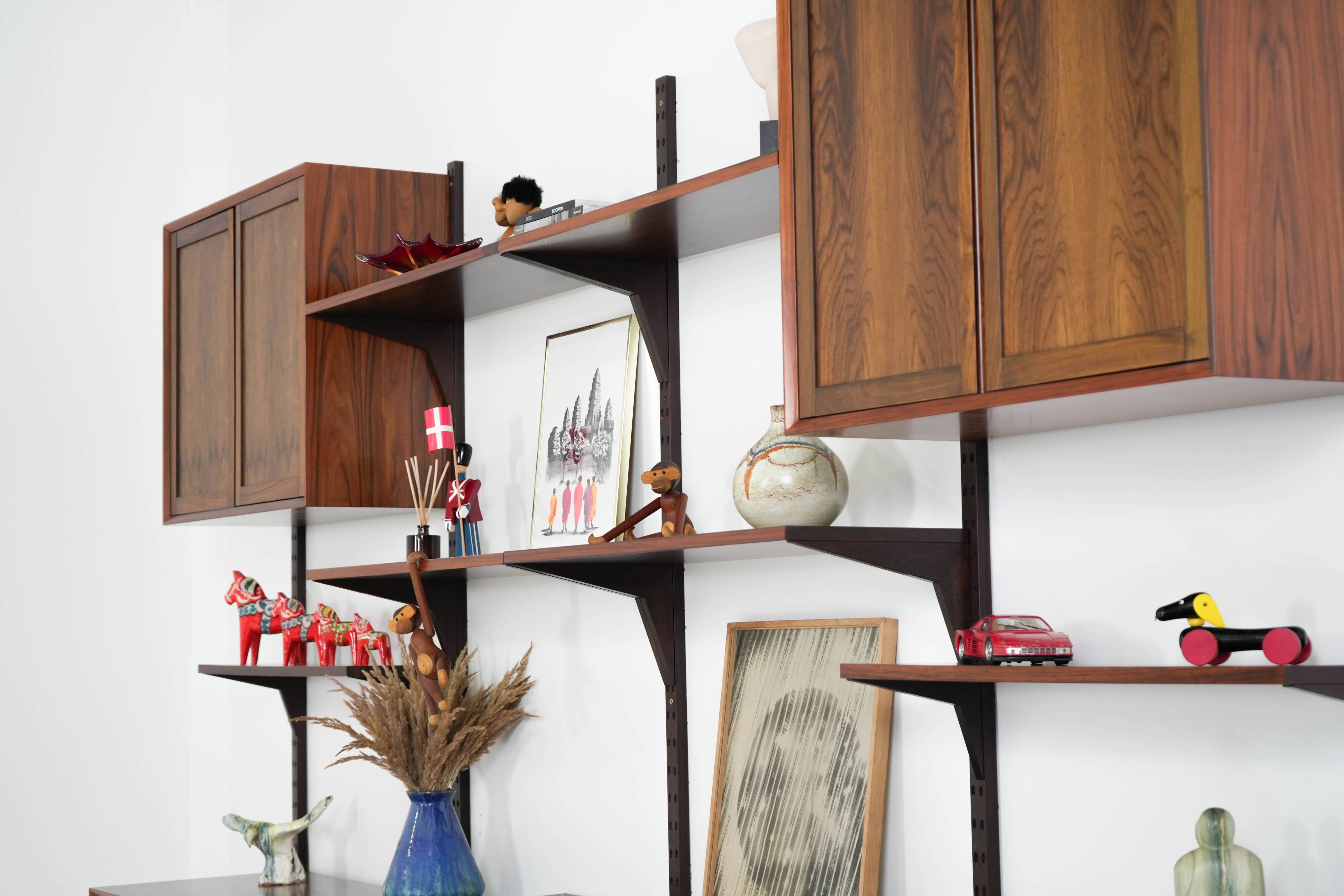 Modular shelving by Poul Cadovius, rosewood, 1970s