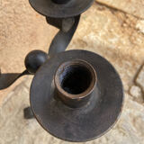 Antique wrought iron candle holder