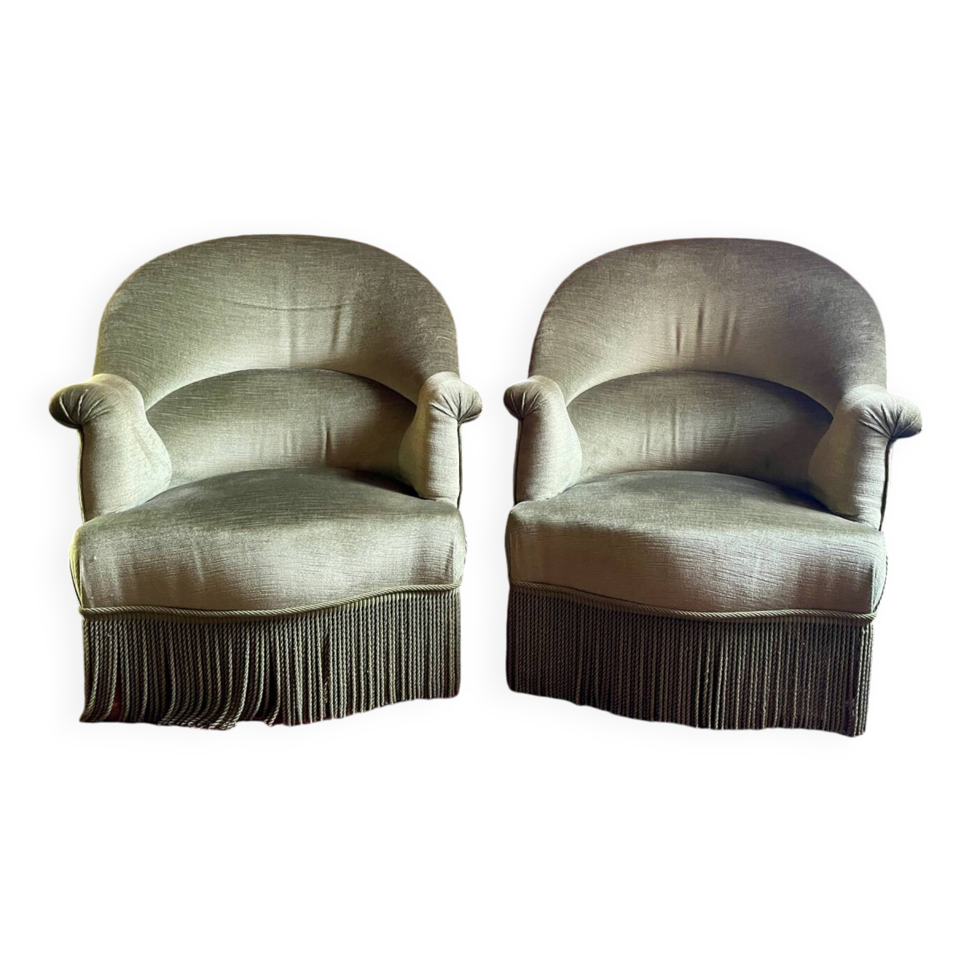 Pair of toad armchairs