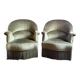 Paire de fauteuils crapauds