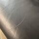 Vintage black leather sofa / Martin Stoll sofa