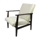 Fauteuil beige velvet années 1970