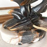 Limousin art deco night light with seagull decoration