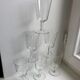 Set of 6 crystal wine glasses engraved 60s