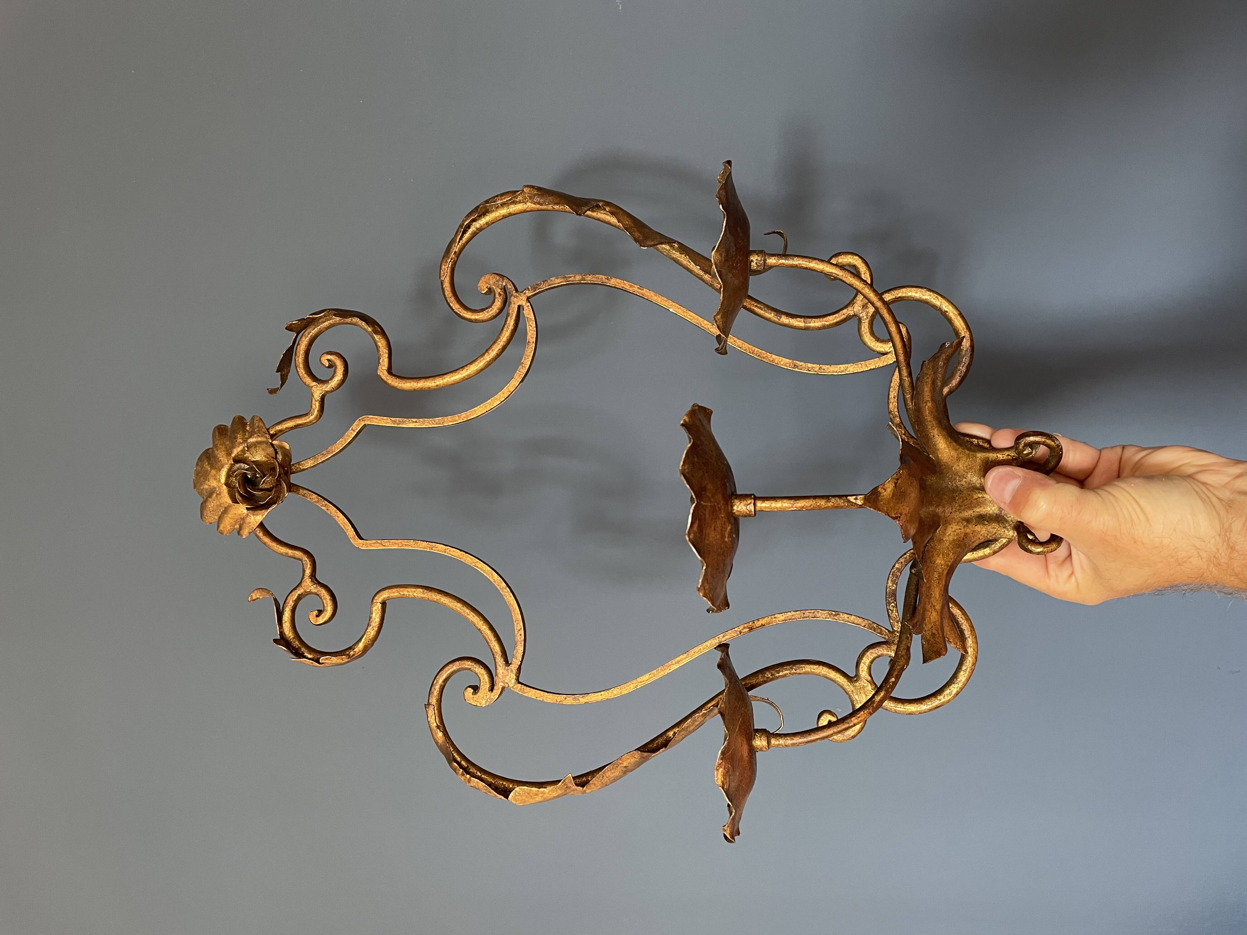Pairs of sconces with 3 brass fires early XXth
