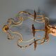 Pairs of sconces with 3 brass fires early XXth