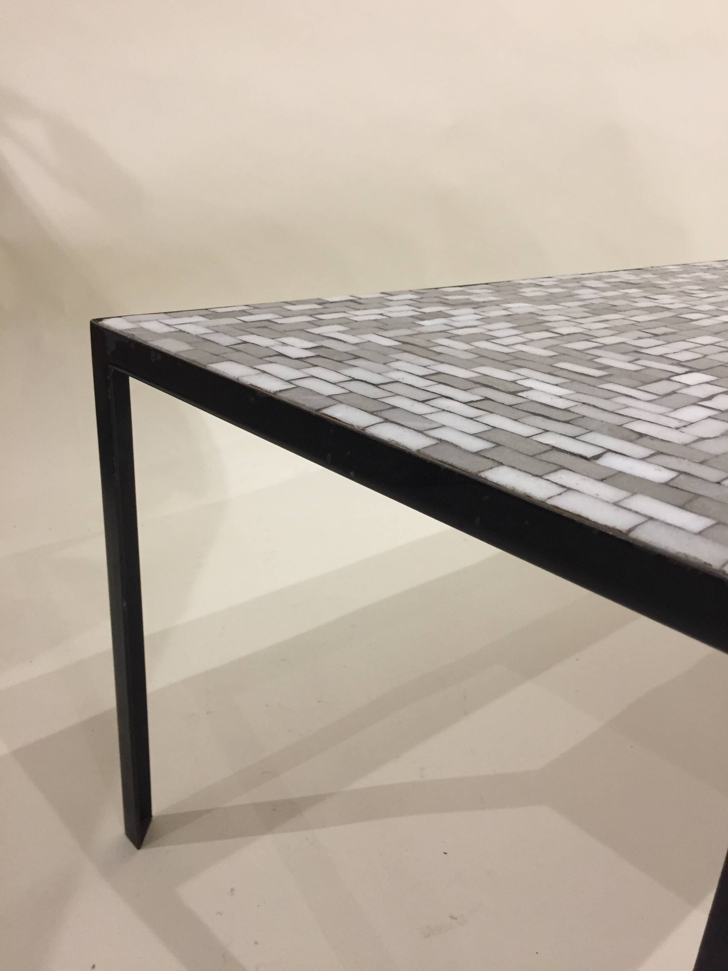 60s grey ceramic coffee table