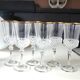 Lot of 6 x Large Wine Glasses. Valencay Gold/Crystal d'Arques model.