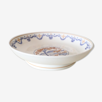 Fruit cup, dish on piedouche, Luneville, French manufacture, Vintage, early twentieth century