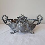 Napoleon III spelter centerpiece planter with rockery decoration