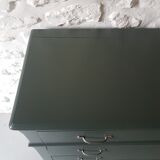 Revamped green solid wood dresser