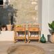 Paire de chevets rotin vintage