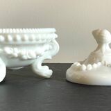 Vintage opaline glass candy dish