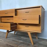 Chest of drawers 6 drawers vintage compass 1950 feet