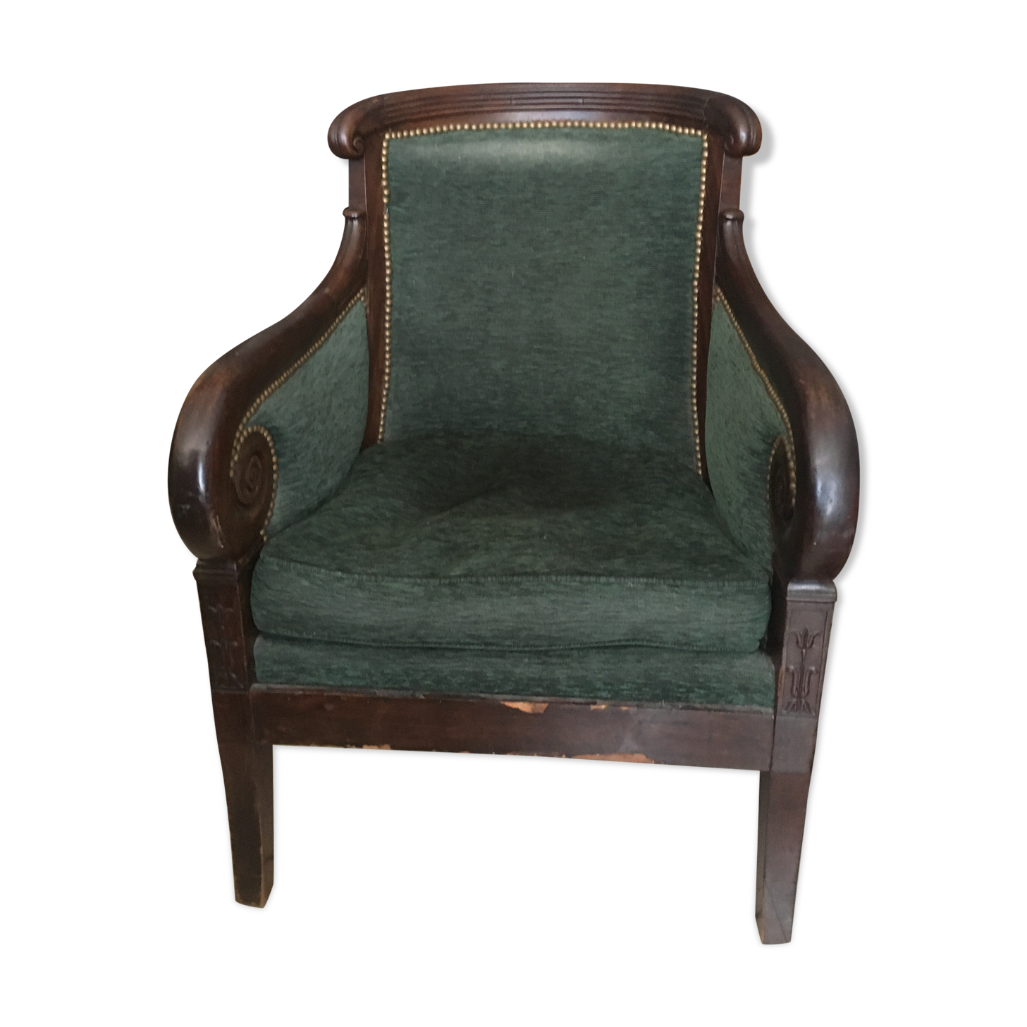 Old bergère armchair