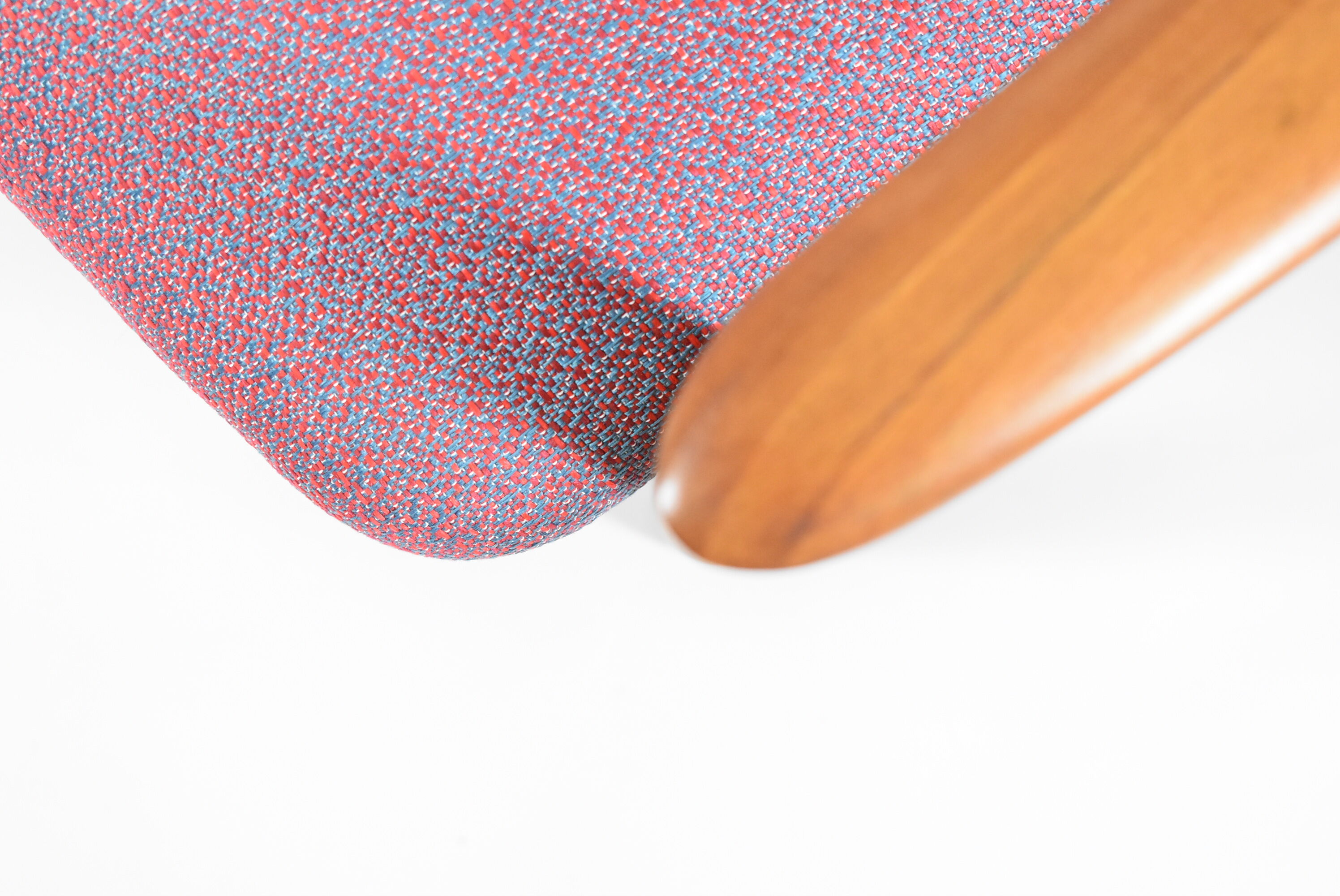 Original restored armchair GFM-64, designer E.Homa, 1960s, Teak