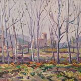 Post Impressionist Landscape - Oil on Canvas